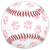 前足、犬の前足、ベビーピンクの前足のパターン ソフトボール (正面)