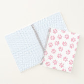 前足、犬の前足、ベビーピンクの前足のパターン ノートブック (内部)