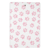 前足、犬の前足、ベビーピンクの前足のパターン ミニクリップボード (裏面)