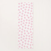 前足、犬の前足、ベビーピンクの前足のパターン ヨガマット (裏面)