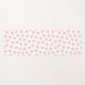 前足、犬の前足、ベビーピンクの前足のパターン ヨガマット (正面(横))