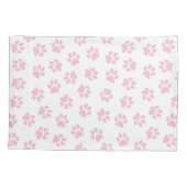 前足、犬の前足、ベビーピンクの前足のパターン 枕カバー (裏面)