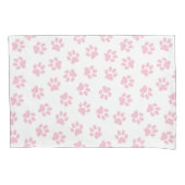 前足、犬の前足、ベビーピンクの前足のパターン 枕カバー (正面)