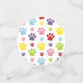 前足、犬の前足、前足カラフルのパタ結婚ーン コンフェッティ (スモール正面)