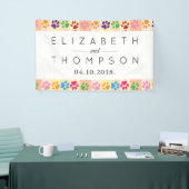 前足、犬の前足、前足カラフルのパタ結婚ーン 横断幕 (トレードショー)