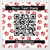 前足、犬の前足、猫の前足、赤い前足のパターン ウィンドウサイン (シート)