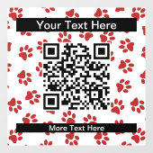 前足、犬の前足、猫の前足、赤い前足のパターン ウィンドウサイン (シート)