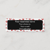 前足、犬の前足、猫の前足、赤い前足のパターン スキニー名刺 (正面)