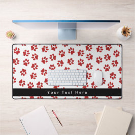 前足、犬の前足、猫の前足、赤い前足のパターン デスクマット