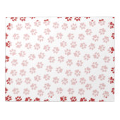 前足、犬の前足、猫の前足、赤い前足のパターン ノートパッド (正面)