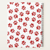 前足、犬の前足、猫の前足、赤い前足のパターン プランナー手帳 (裏面)