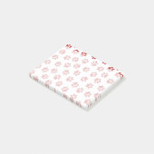 前足、犬の前足、猫の前足、赤い前足のパターン ポストイット (アングル)