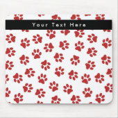 前足、犬の前足、猫の前足、赤い前足のパターン マウスパッド (正面)