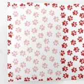 前足、犬の前足、猫の前足、赤い前足のパターン 三つ折りカード (内部最初)