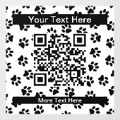 前足、犬の前足、猫の前足、黒い前足のパターン ウィンドウサイン (シート)