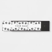 前足、犬の前足、猫の前足、黒い前足のパターン サインプレート (正面)