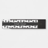 前足、犬の前足、猫の前足、黒い前足のパターン サインプレート (正面)