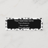 前足、犬の前足、猫の前足、黒い前足のパターン スキニー名刺 (正面)