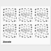 前足、犬の前足、猫の前足、黒い前足のパターン スクエアシール (シート)