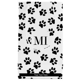 前足、犬の前足、猫の前足、黒い前足のパターン スモールペーパーバッグ