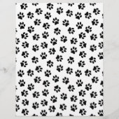 前足、犬の前足、猫の前足、黒い前足のパターン チラシ (裏面)