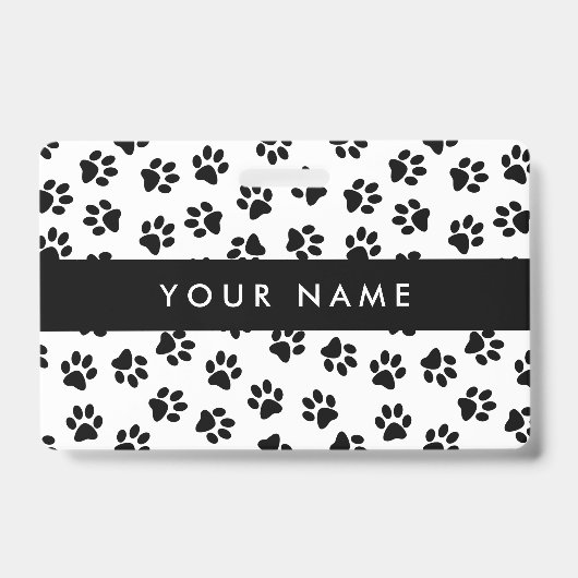 前足、犬の前足、猫の前足、黒い前足のパターン バッジ (表面)