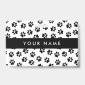 前足、犬の前足、猫の前足、黒い前足のパターン バッジ (裏面)