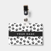 前足、犬の前足、猫の前足、黒い前足のパターン バッジ (クリップ付き表面)