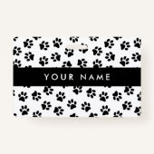 前足、犬の前足、猫の前足、黒い前足のパターン バッジ (正面)