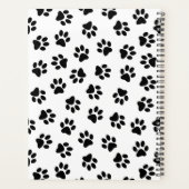 前足、犬の前足、猫の前足、黒い前足のパターン プランナー手帳 (裏面)