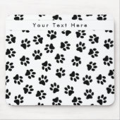 前足、犬の前足、猫の前足、黒い前足のパターン マウスパッド (正面)