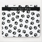 前足、犬の前足、猫の前足、黒い前足のパターン マウスパッド (正面)