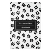 前足、犬の前足、猫の前足、黒い前足のパターン ミニクリップボード (裏面)