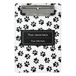 前足、犬の前足、猫の前足、黒い前足のパターン ミニクリップボード