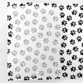 前足、犬の前足、猫の前足、黒い前足のパターン 三つ折りカード (内部最初)