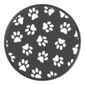 前足、犬の前足、白い前足のパターン アイスホッケーパック (正面)