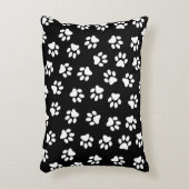 前足、犬の前足、白い前足のパターン アクセントクッション (正面(垂直))