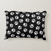 前足、犬の前足、白い前足のパターン アクセントクッション (裏面)