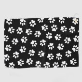 前足、犬の前足、白い前足のパターン ゴルフタオル (横)