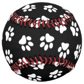 前足、犬の前足、白い前足のパターン ソフトボール (正面)