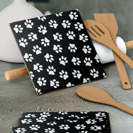 前足、犬の前足、白い前足のパターン タイル