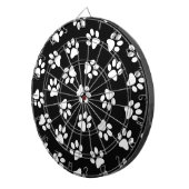 前足、犬の前足、白い前足のパターン ダーツボード (正面右)