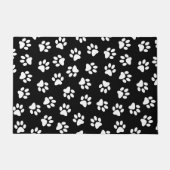 前足、犬の前足、白い前足のパターン ドアマット (正面)