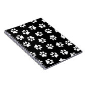 前足、犬の前足、白い前足のパターン ノートブック (右側)