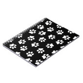 前足、犬の前足、白い前足のパターン ノートブック (左側)