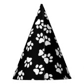 前足、犬の前足、白い前足のパターン パーティーハット (裏面)