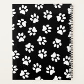 前足、犬の前足、白い前足のパターン プランナー手帳 (裏面)