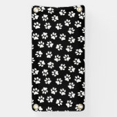 前足、犬の前足、白い前足のパターン 横断幕 (縦)