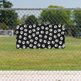 前足、犬の前足、白い前足のパターン 横断幕