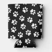 前足、犬の前足、白い前足のパターン 缶クーラー (正面)